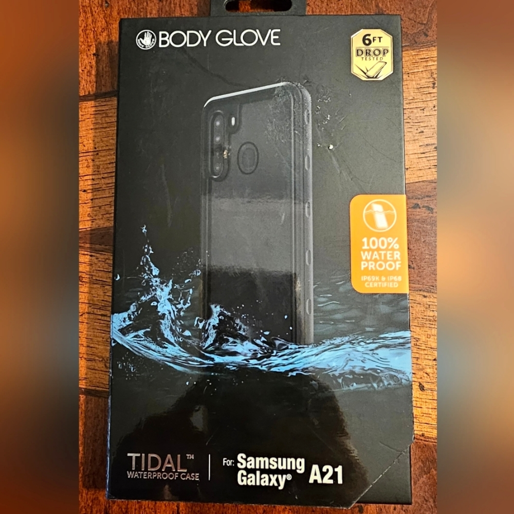 🆕️-Body Glove-Samsung Galaxy A21-Tidal-Waterproof Case-Black
